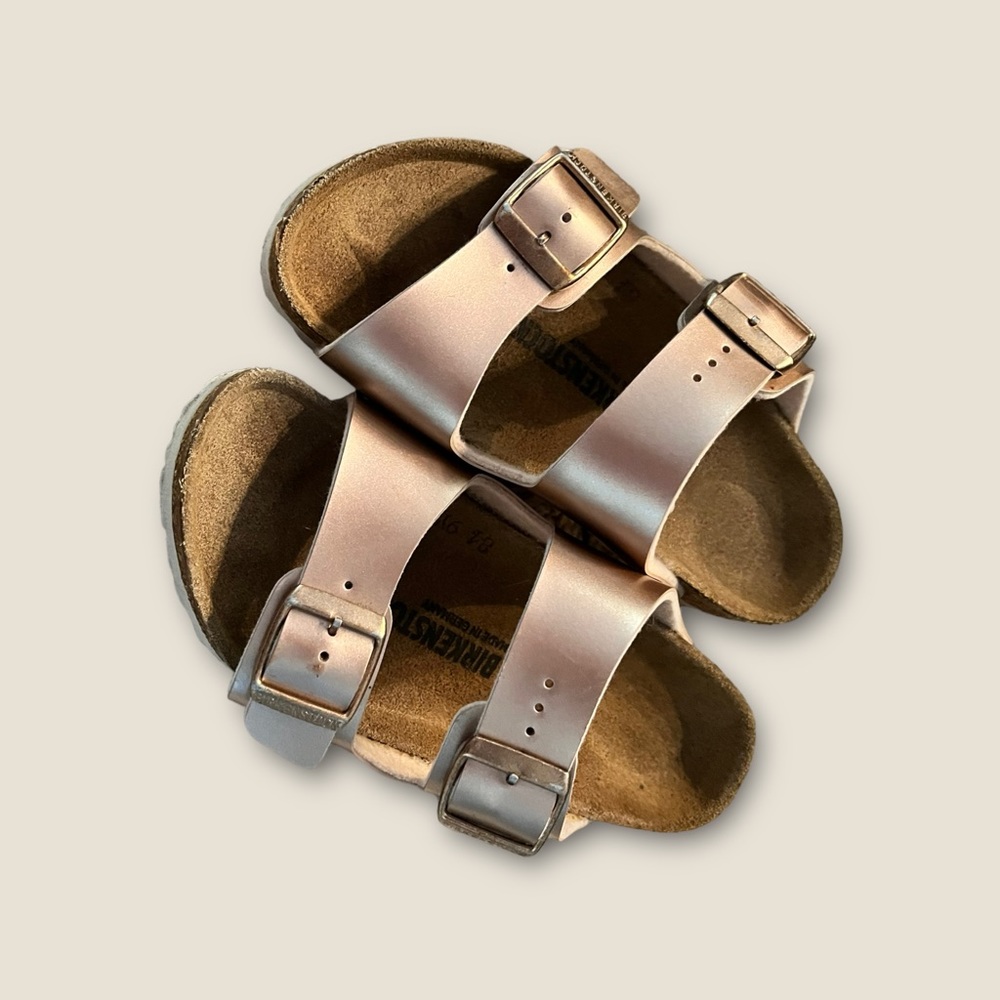 BIRKENSTOCK Arizona Metallic slide sandals (toddler girls)